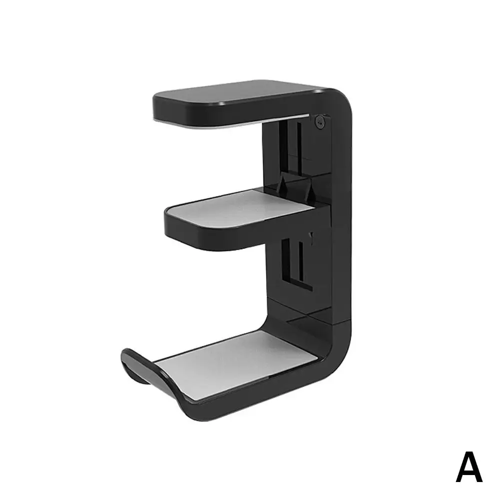 Earphone Holder Hook 360° Rotating Under Desk Headphone Clip Stand Holder Hanger Desktop Headphone Headset M2V6