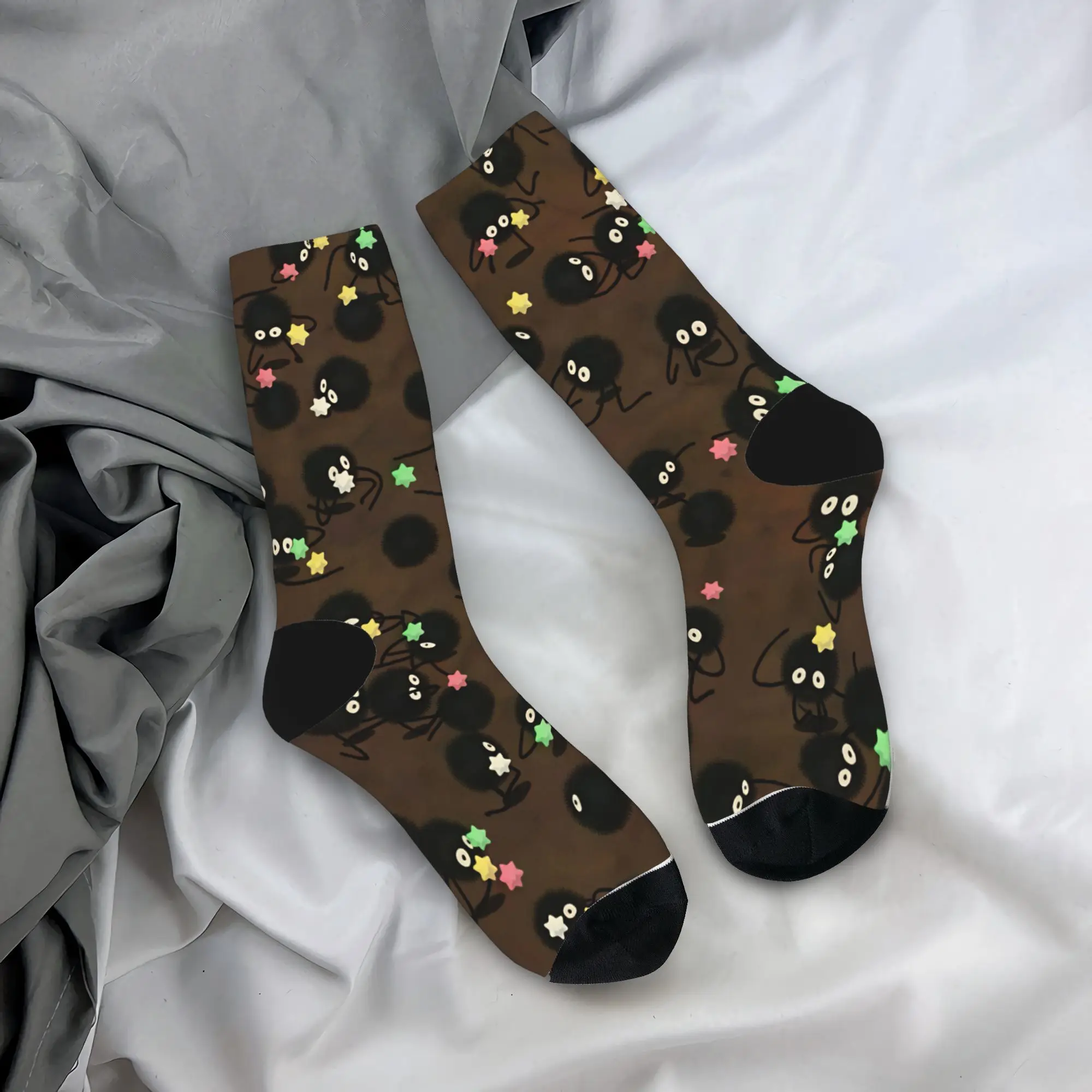 Soot Sprites M-Mononoked Stockings  Custom Funny Socks Winter Non-Slip Socks Men's Running Breathable Socks