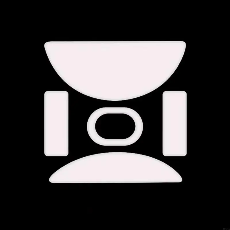 1 세트 아이스 버전 마우스 스케이트 패드 둥근 곡선 가장자리 마우스 발 스티커를위한 g23 마우스