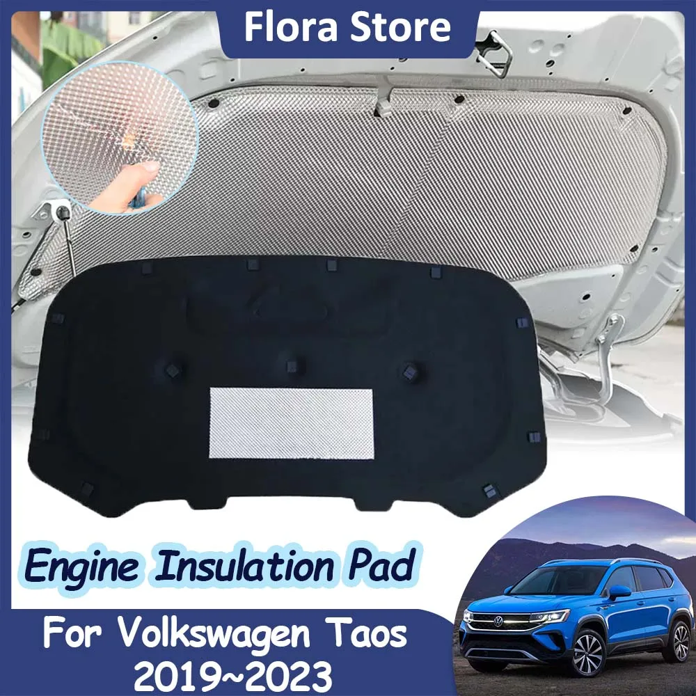 Front Engine Hood Pad for Volkswagen Taos VW Tharu 2019~2023 Heat Sound Insulation Cotton Soundproof Covers Interior Accessories