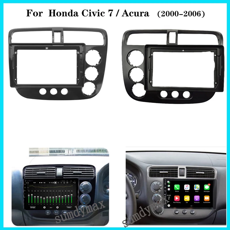 

9inch Android 2din Car Radio Fascias Frame For HONDA Civic Rebon 2001-2005 Radio Dashboard Kit Face Plate Fascia Frames