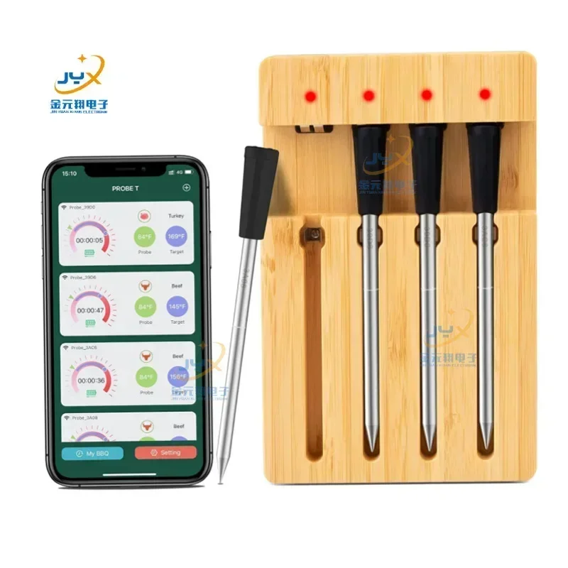 

4Probe WiFi Wireless Bluetooth Smart Meat Food Thermometer