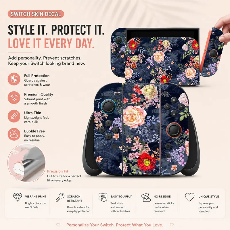 Creative pattern SWITCH game console protective film, with natural touch and comfortable feel, featuring personalized designs