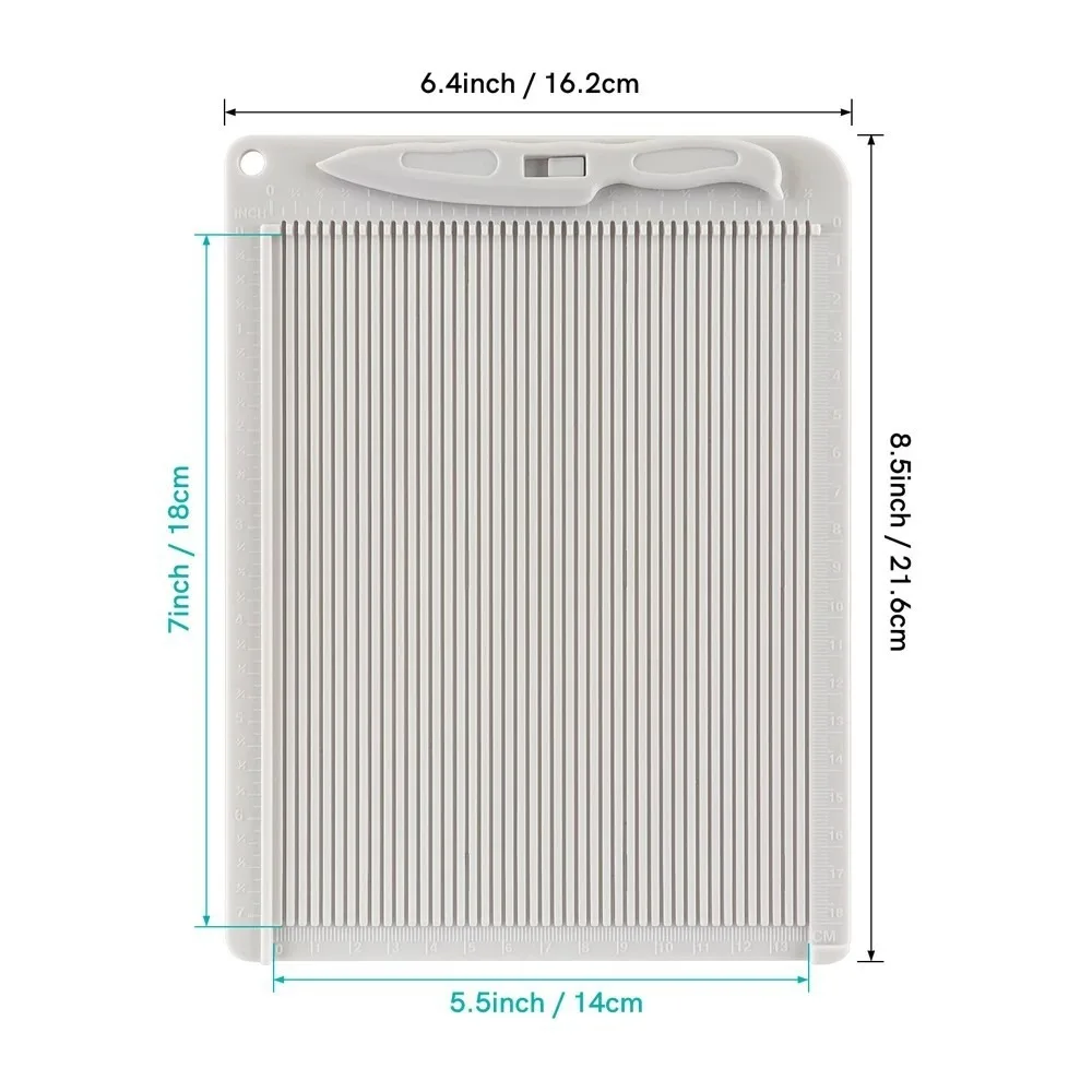 Plastic Paper Trimmer Scoring Board DIY Gift Box Letter Multi-purpose Craft Paper Cutter with Measuring Grid Mini Score Board
