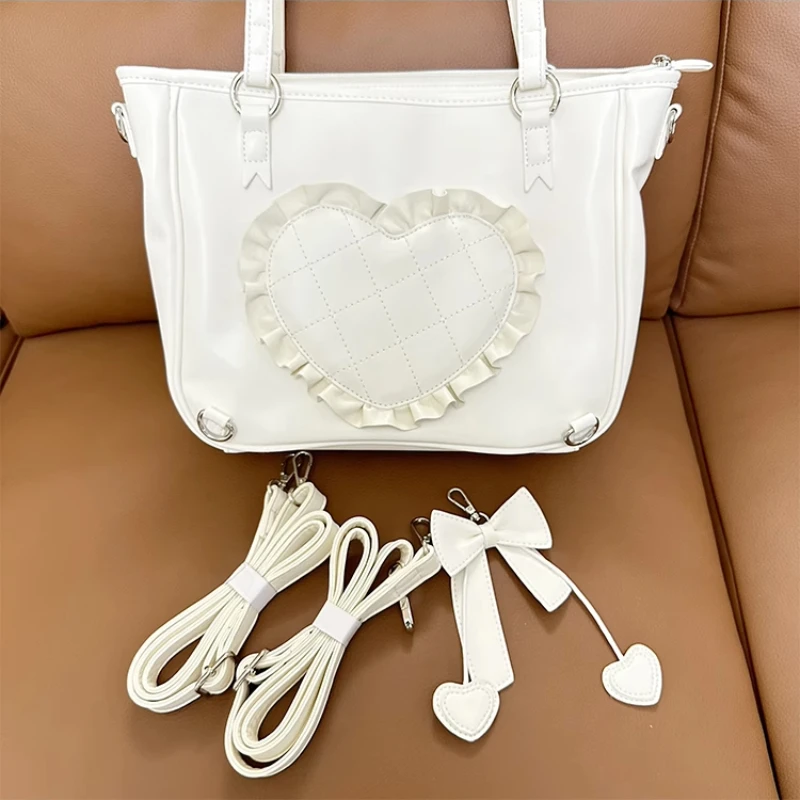 Japanese Shoulder Bags Y2k Crossbody Ladies Large Capacity Shipped Messenger Tote Leisure PU Transparent Purses and Handbags