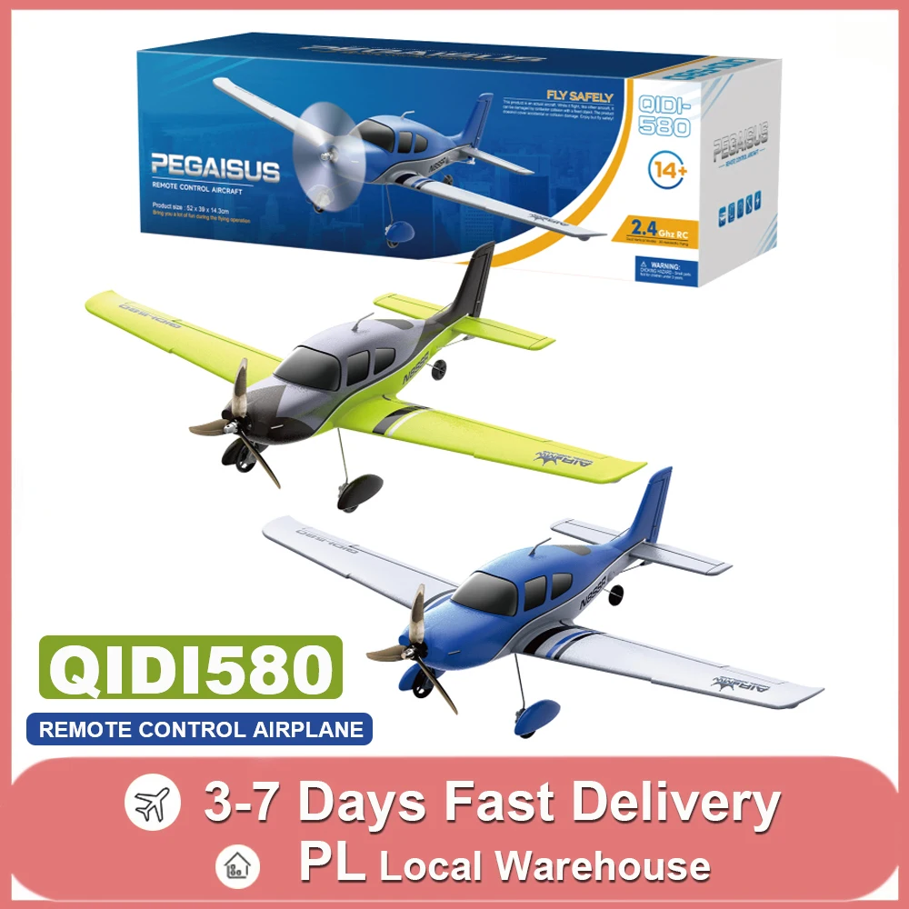 QIDI580 4-Kanal RC-Flugzeug 2.4G Bürstenloser Stunt-Glider Ferngesteuertes Flugzeug EPP-Schaumstoff Flugzeugmodell Spielzeug