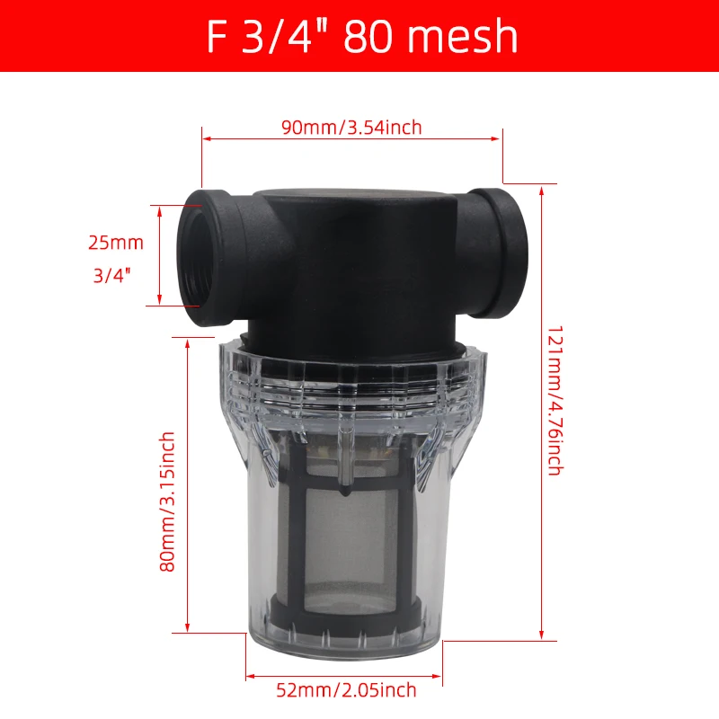 Tuin Watering Filter 1/2 ''3/4'' 1 ''Plastic Irrigatiesysteem Onzuiverheid Voorfilter Aquacultuur Huishoudelijke Waterleiding filter