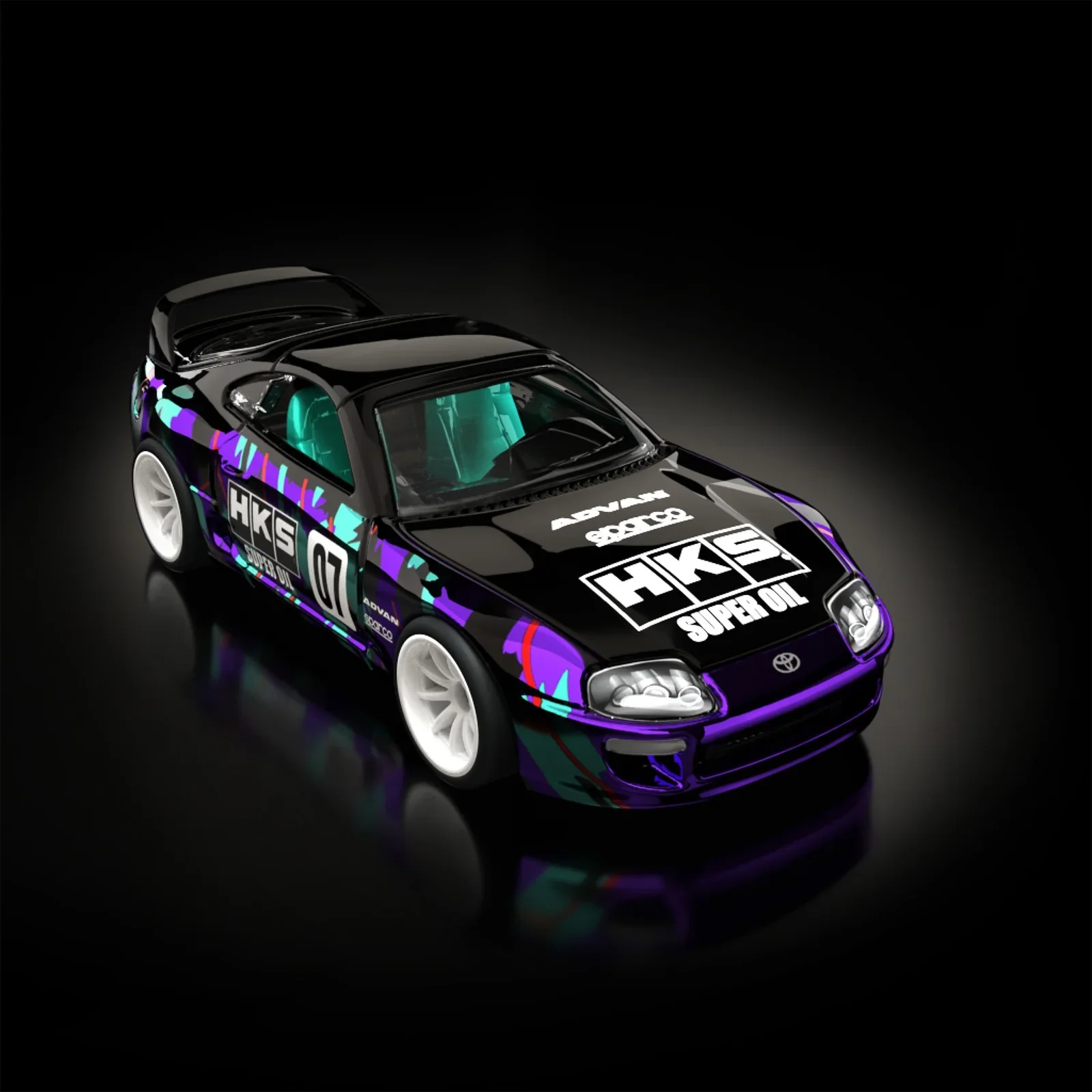 هوت ويلز RLC مجموعات حصرية 1997 تويوتا سوبرا 1:64 مقياس كامل معدن دييكاست مركبة قسط تحصيل سيارات لعب