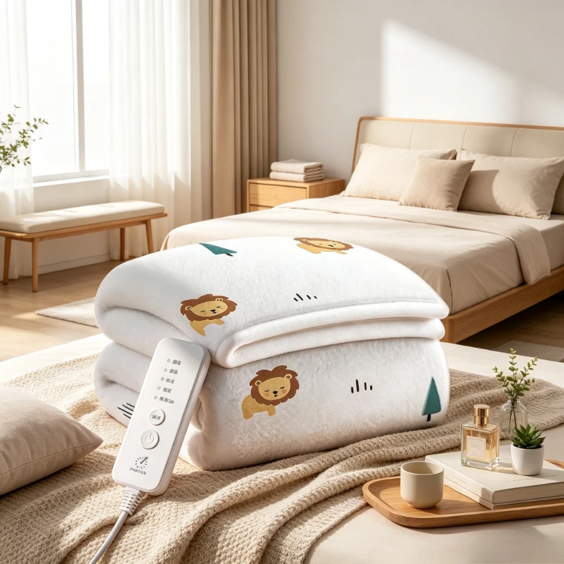 Electric Heated Blanket Temperature Control 12H Auto Off Washable Heating Mattress Pad for Single Double Bed Home Winter 전기 담요