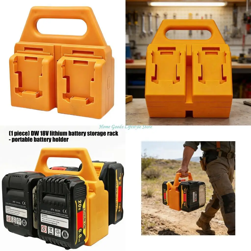 E74E Convenient Storage Case For 18V Tool Batteries Quality ABS Construction