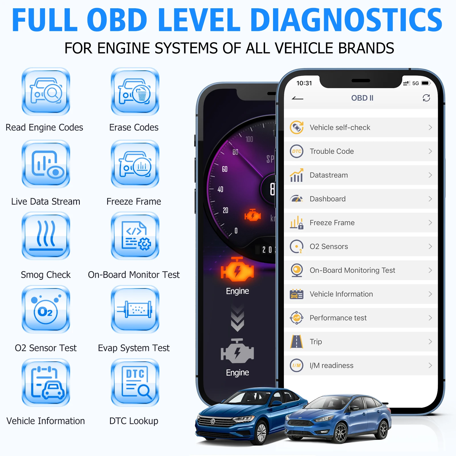 ANCEL BD300 OBD2 Scanner for BMW/Mini Bluetooth 5.0 ABS SRS Airbag TPMS Oil Reset Diagnostic Scan Tool OBDII Code Reader