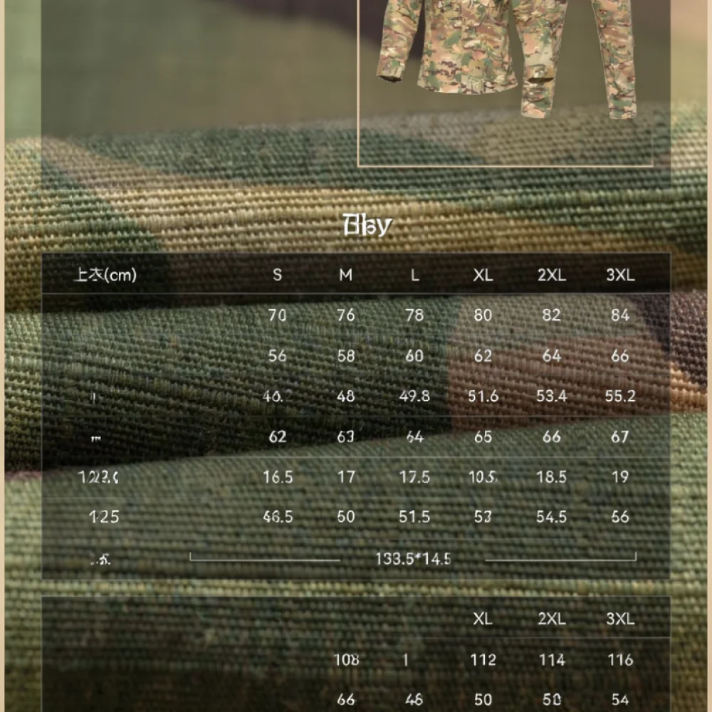 Unisex Outdoor Training Camouflage Uniform Wear Resistant Breathable Suit For Hiking Mountaineering Camping Gear