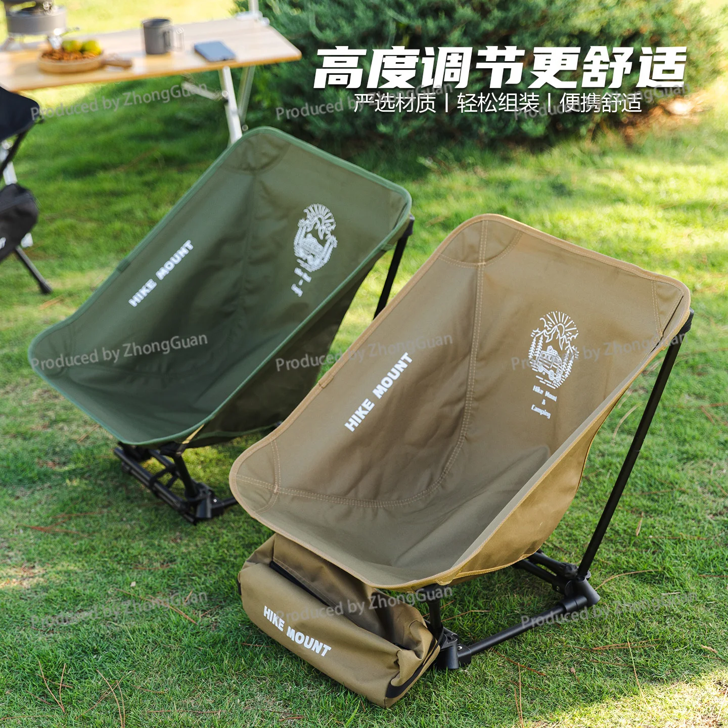Outdoor Stacked Square Structure Chair 6061 Aluminum Alloy Camping Ultra Light Portable Space Chair Fishing Leisure Moon Chair