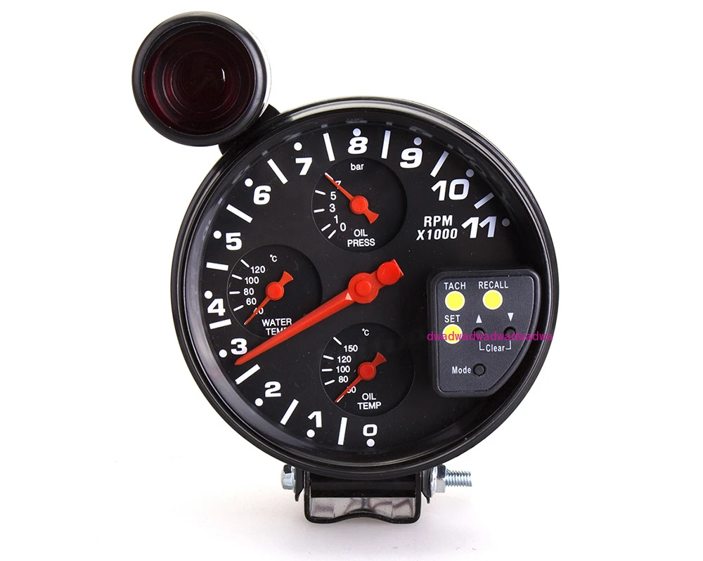 5-Inch car modification instrument, four-in-one car instrument, speed, water temperature, oil temperature, oil pressure