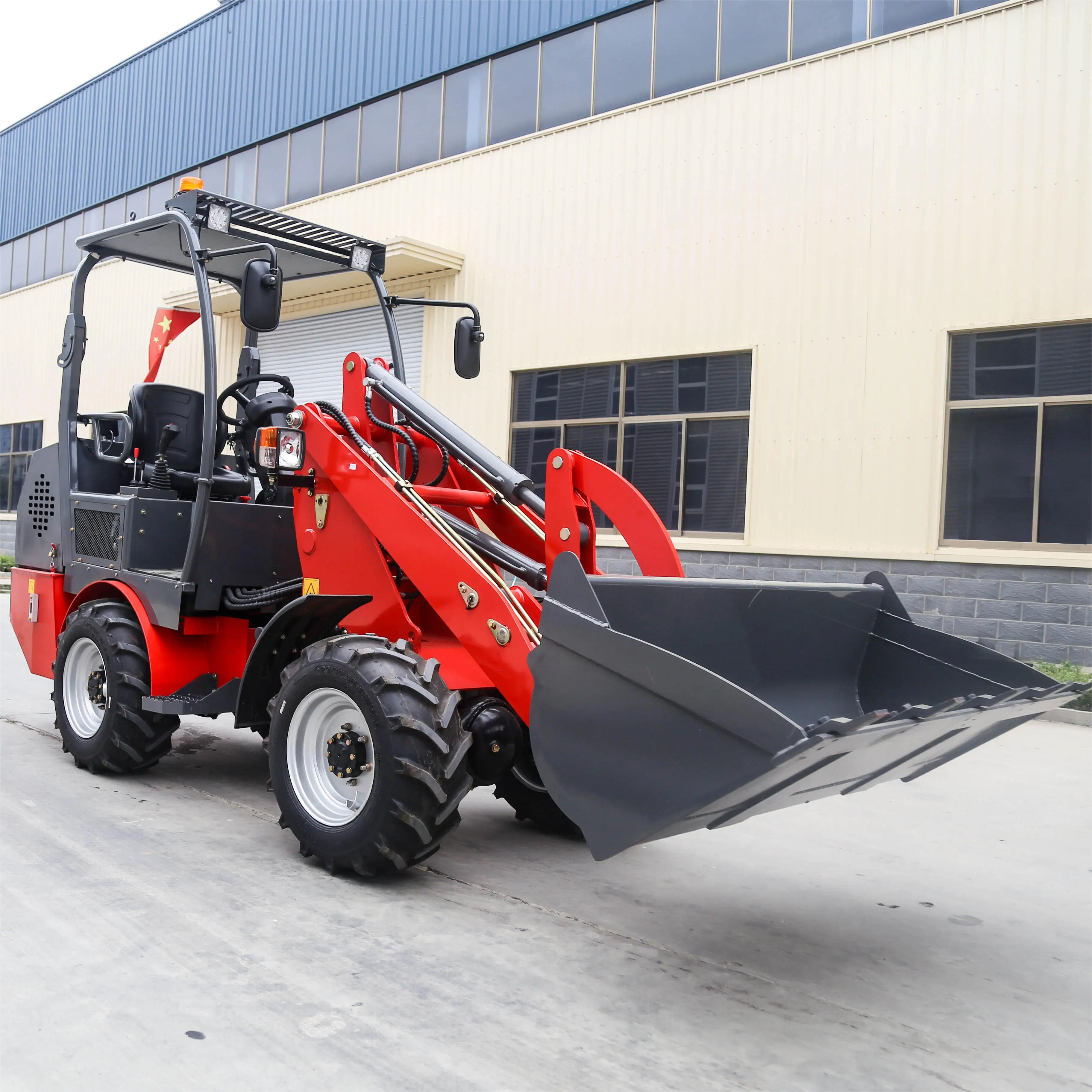 for High Quality Multi functional Electric Loader 3M 400KG 600KG Wheel Front Loader with Snow Plow