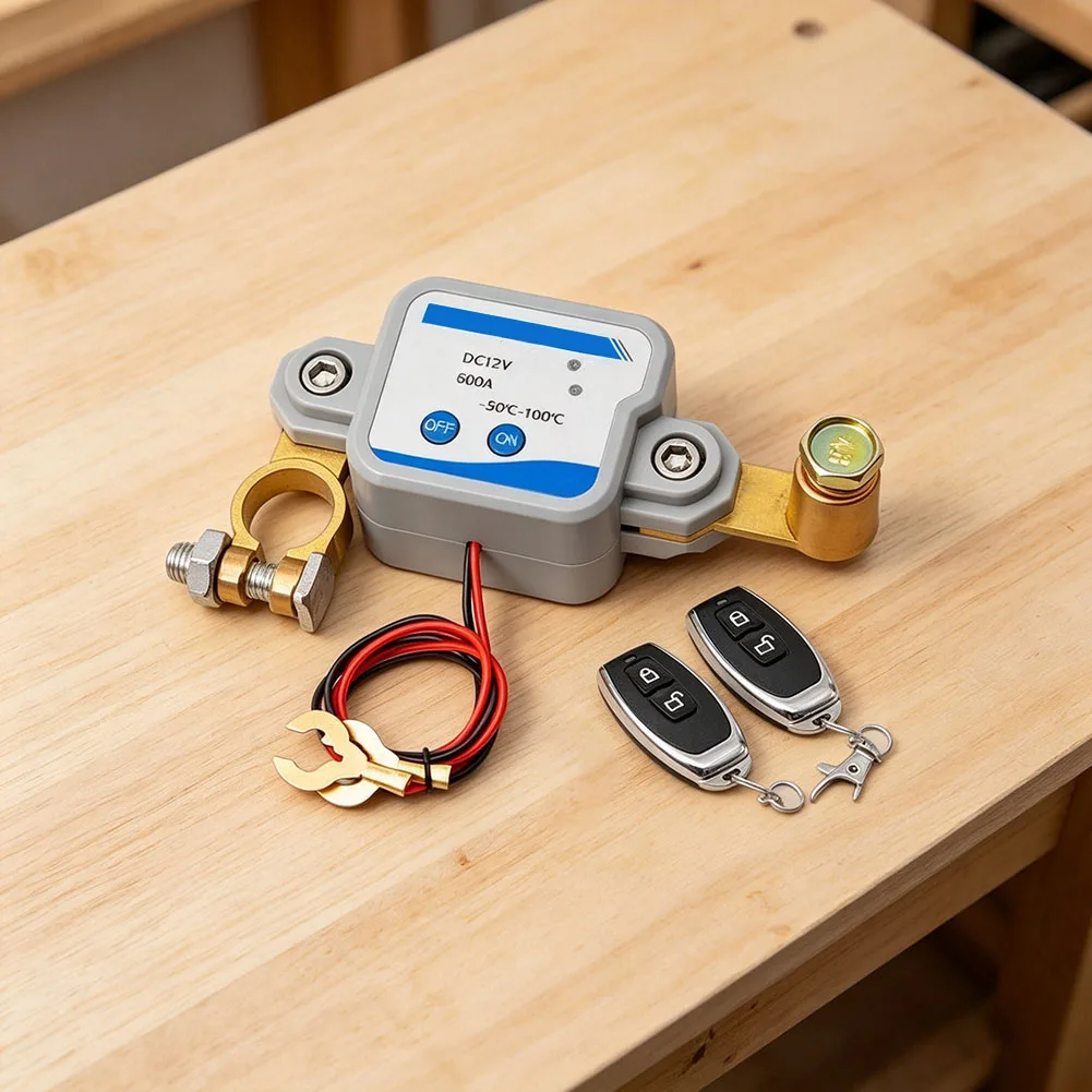 12V For Battery Disconnect Switch for Cars with Remote Control and Manual Override for Secure Power Management