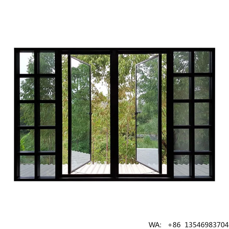 

Aluminum Alloy Horizontal Swing Casement Windows Windproof Tempered Glass for Villa Decoration