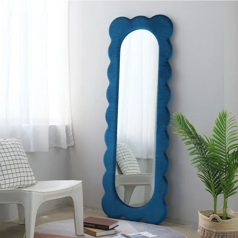 Full-length Floor Mirror Bedroom Fitting Mirror, Nordic Light Luxury Stereo Mirror