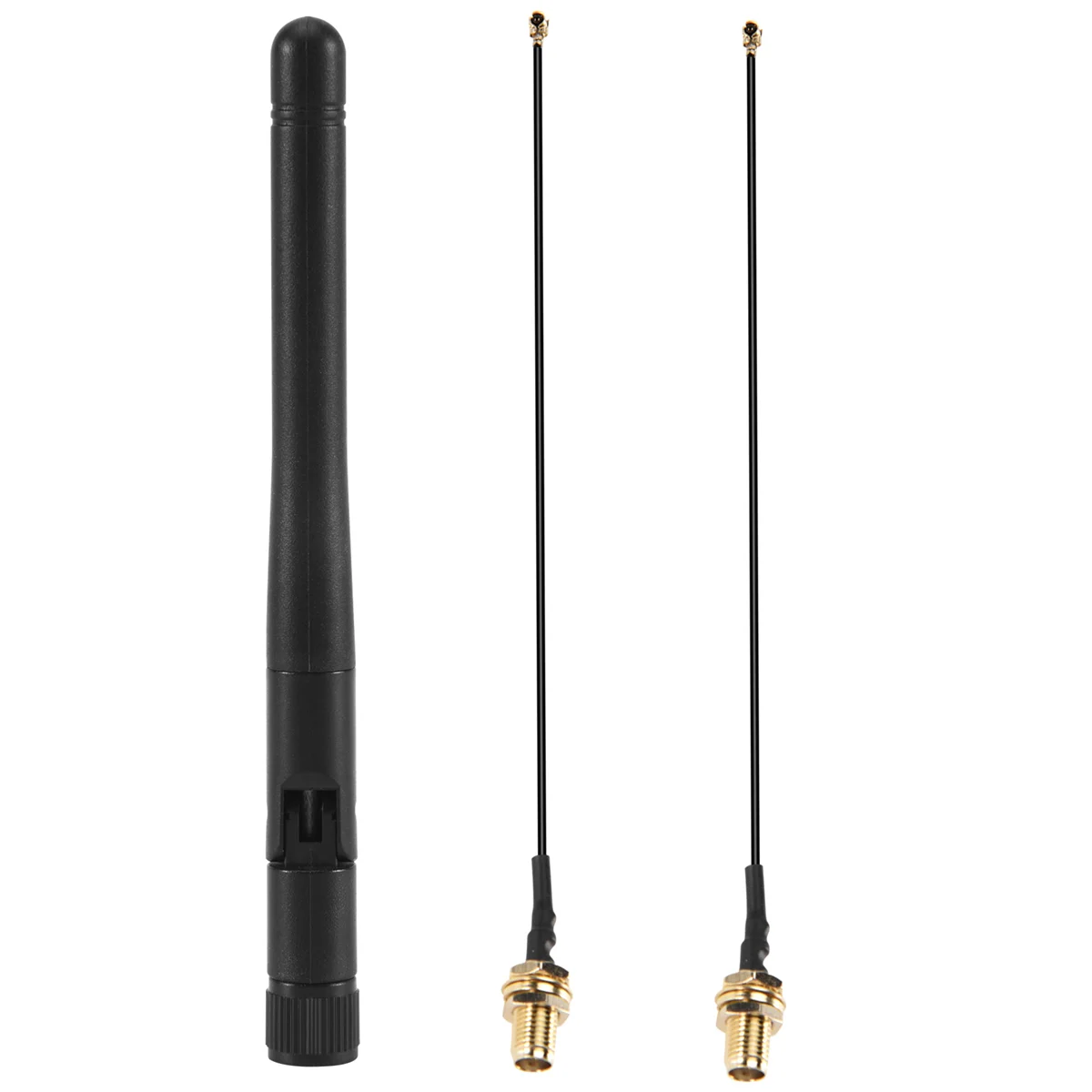 2PCS/Lot 2.4GHz 3DBi WiFi 2.4G Antenna Aerial RP-SMA Male Wireless Router+PCI U.FL IPX to RP SMA Male Pigtail Cable