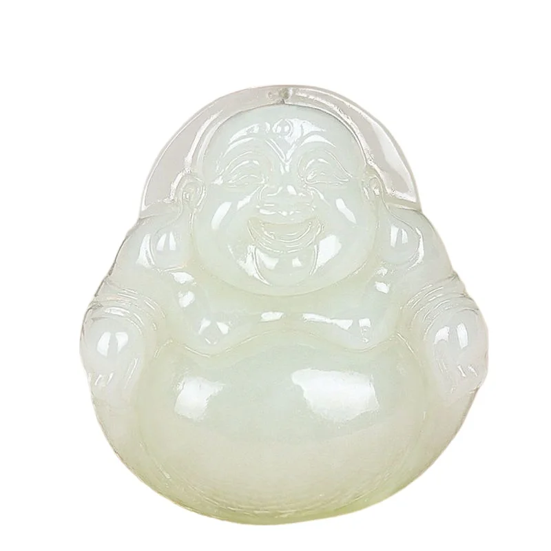 White Jade Pendant Buddha Gong Money Buddha Jade Pendant Couple Style Fashionable Wealth Attraction