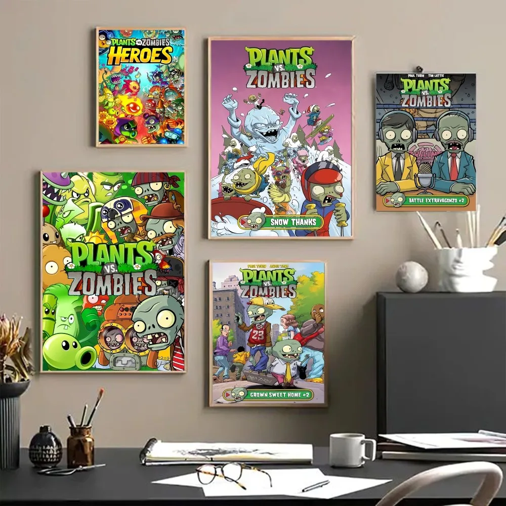 Game P-Plants Vs. Z-Zombies Good Quality Prints And Posters Whitepaper Prints Posters Artwork Wall Decor