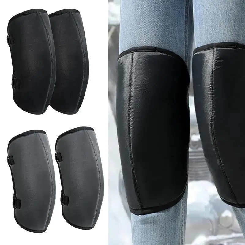 

Motorcycle Knee Guards Motorcycle Warm Kneepad Elastic Waterproof Knee Braces Windproof Knee Protector With Fleece Lining