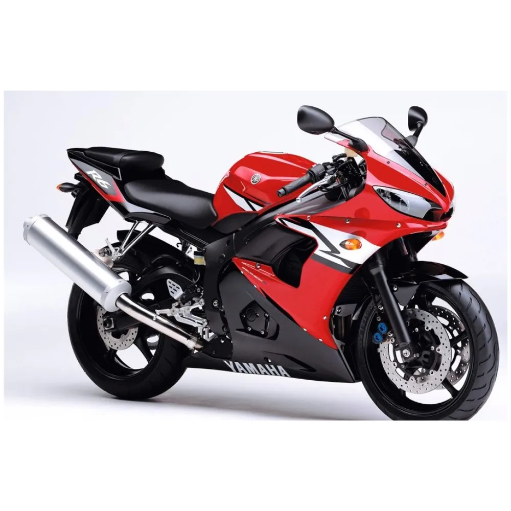 Motorbike road compatible sticker kit Red Yamaha YZF R6 2004