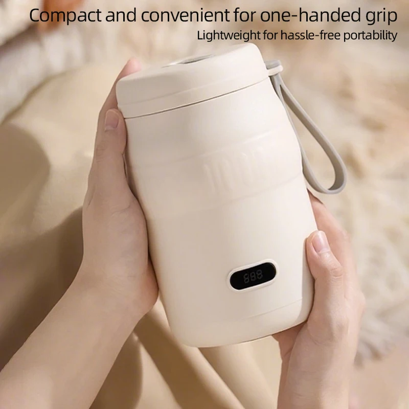500ml 304 Stainless Steel Electric Heating Cup Multi-Functional Car & Travel Water Boiling Cup With Precise Temperature Control