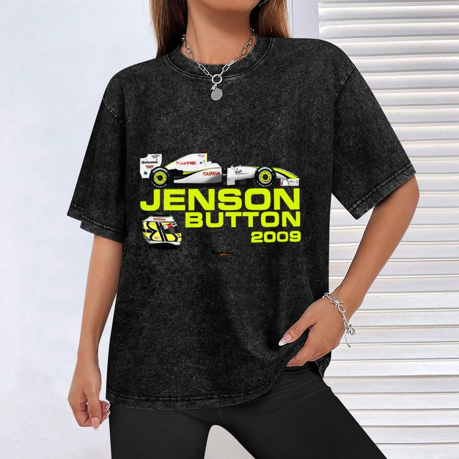 Jenson Button - Brawn BGP001 - 2009 World Champion T-Shirt shirts graphic tees graphics mens graphic t-shirts pack image 4