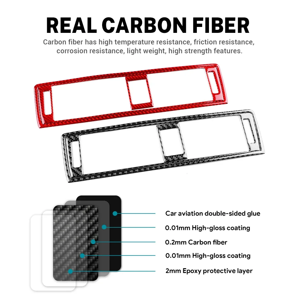 LHD RHD Real Soft Carbon Fiber Sticker For Subaru Legacy Outback 2015 2016 2017 2018 2019 Car Central Air Outlet Frame Trim