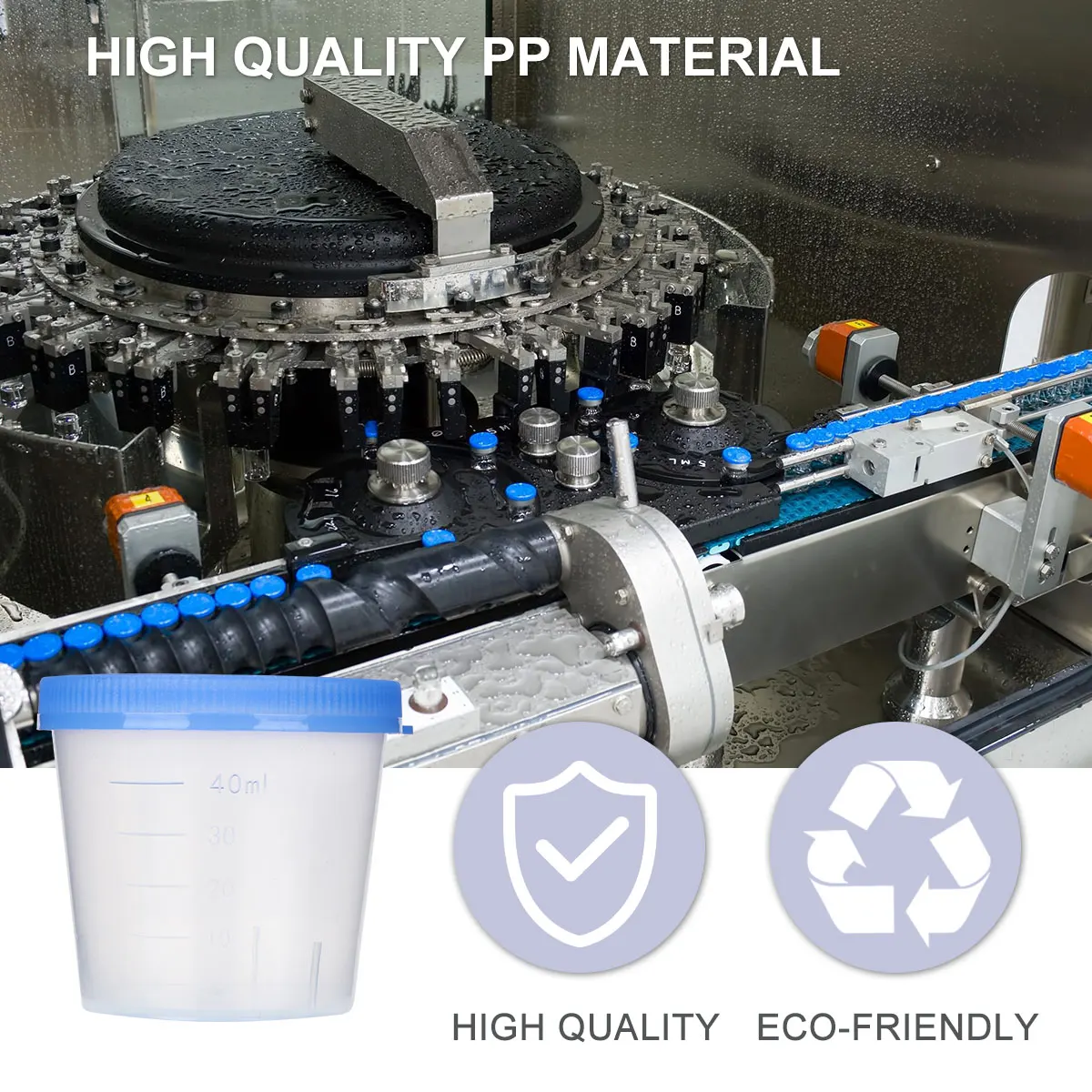 50 pz tazza di urina contenitore per campionamento accessori per test medici tazze per campioni usa e getta in plastica addensata attrezzature didattiche