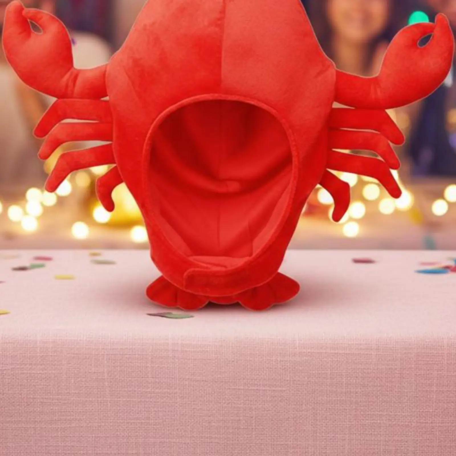 Crustacean Hat Photo Prop Funny Seafood Hat Cartoon Creature Headpiece PP Cotton Filled Soft Crab Headgear Soft Feel