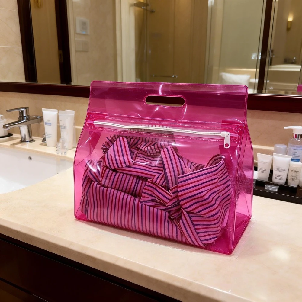Bolsa Organizadora Portátil Impermeable de EVA, Bolsa de Natación con Diseño de Cierre, Bolsa de Maquillaje y Artículos de Aseo para Separación de Objetos Húmedos y Secos, Almacenamiento para Playa