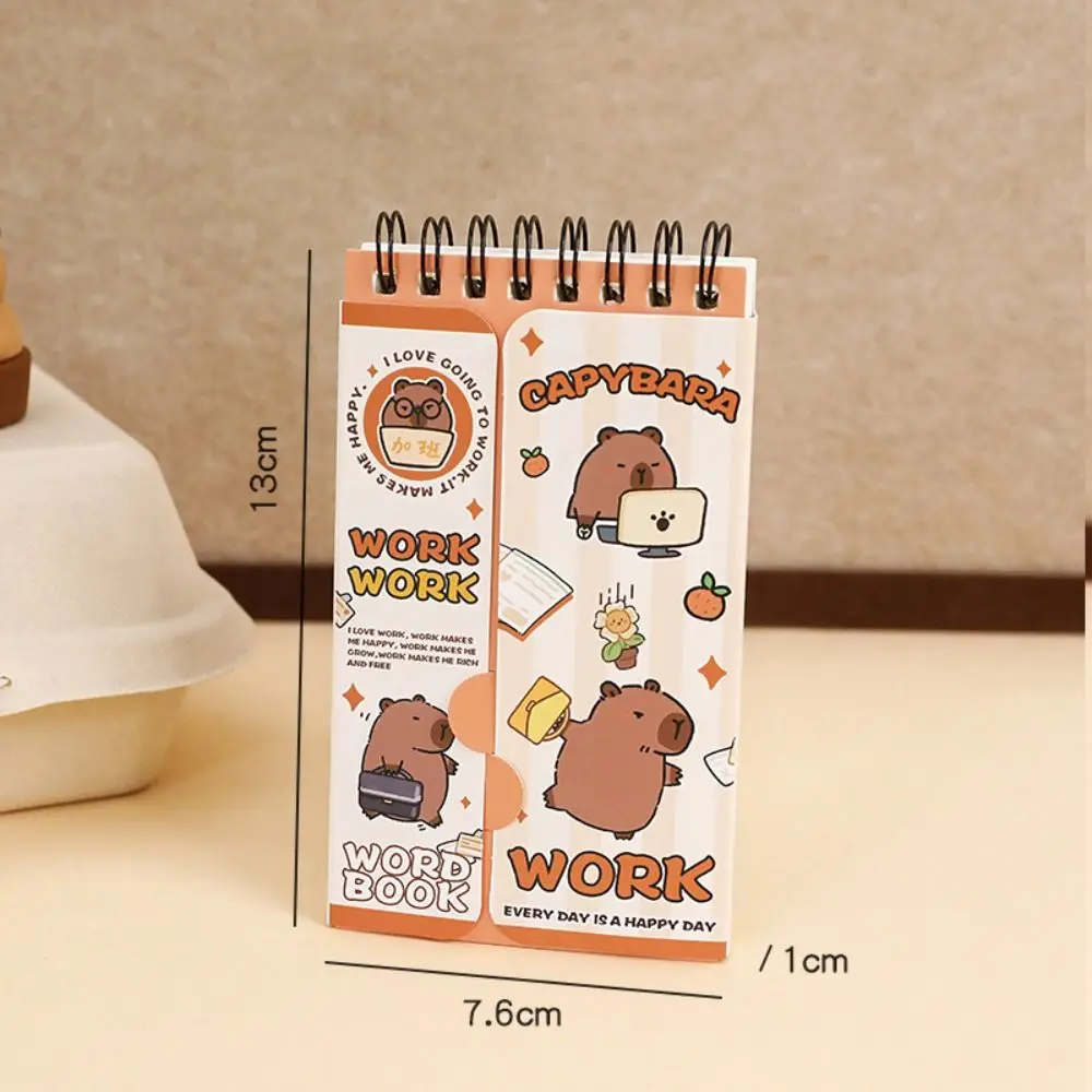 Multifunction Mini Planner Notebook Cartoon Portable Cartoon Capybara Notepads Stationery Cute Kawaii Capybara Notebook