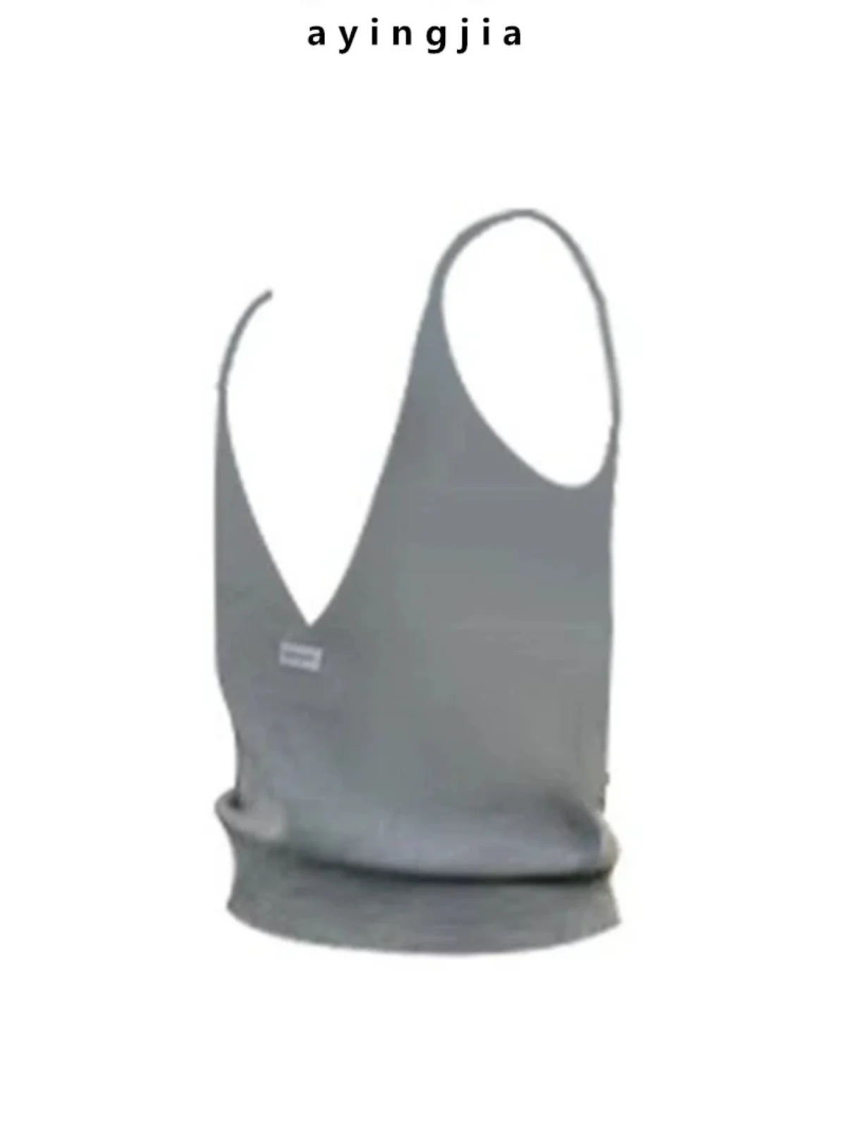 

Харизматичный свободный вязаный топ без рукавов с открытой спиной, весенне-летний модный повседневный стиль, двухцветный сексуальный женский топ