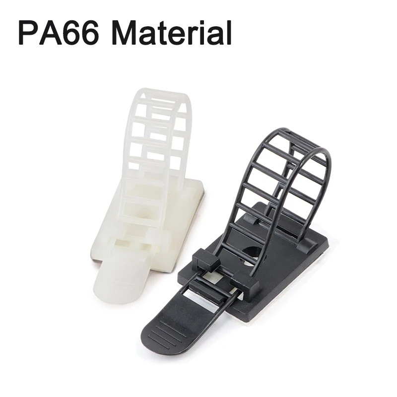 10Pcs Self Adhesive Cable Clips CL-1 CL-2 CL-3 White Black Mount Wire Clamps Line Tie Fixed Adjustable Car Wire Cord Holder