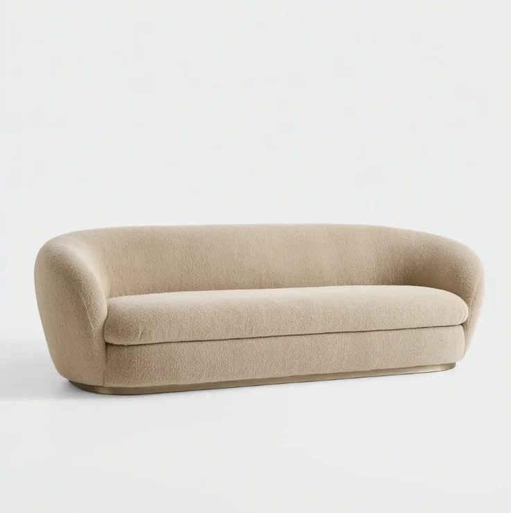 Fabric Thick Cushion Comfortable Furniture Luxury Modern Upholstery Sofa Set 1 2 3 Seat Sponge Filled Hotel Living Room