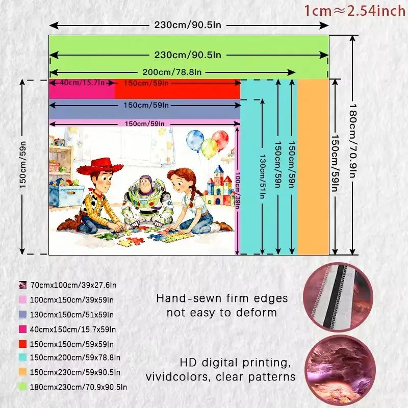 1 Buah Puzzle Jigsaw Toy Story Woody Buzz & Girl, Tapestry Poliester Modern, Dekorasi Dinding Kamar Anak, Hadiah untuk Penggemar