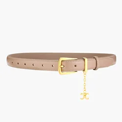 Ceinture en cuir véritable pour femme, ChimItem, ceinture polyvalente et minimaliste, maille rouge, robe assortie, ceinture de pantalon décontractée