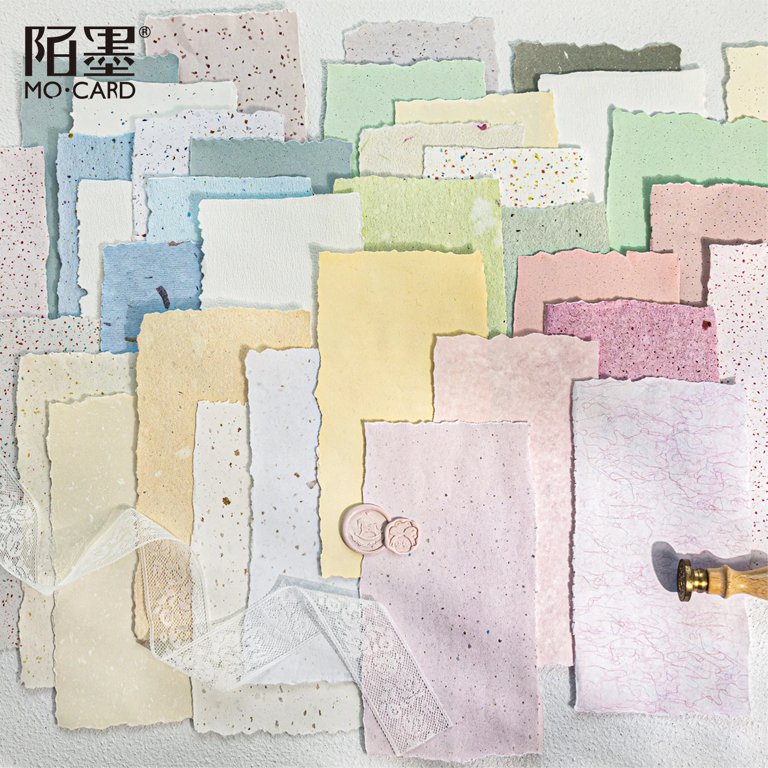 

9pcs/lot Memo Pads Material Paper Paper colored ink Junk Journal Scrapbooking Paper Retro Background Decoration Paper