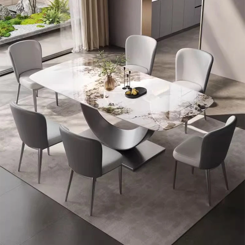 Complete Dining Room Ceramic Table 4 Chairs Dinning Set 6 Luxury Folding Mesa Salon Elegant Tables Kitchen Square Wooden Marble