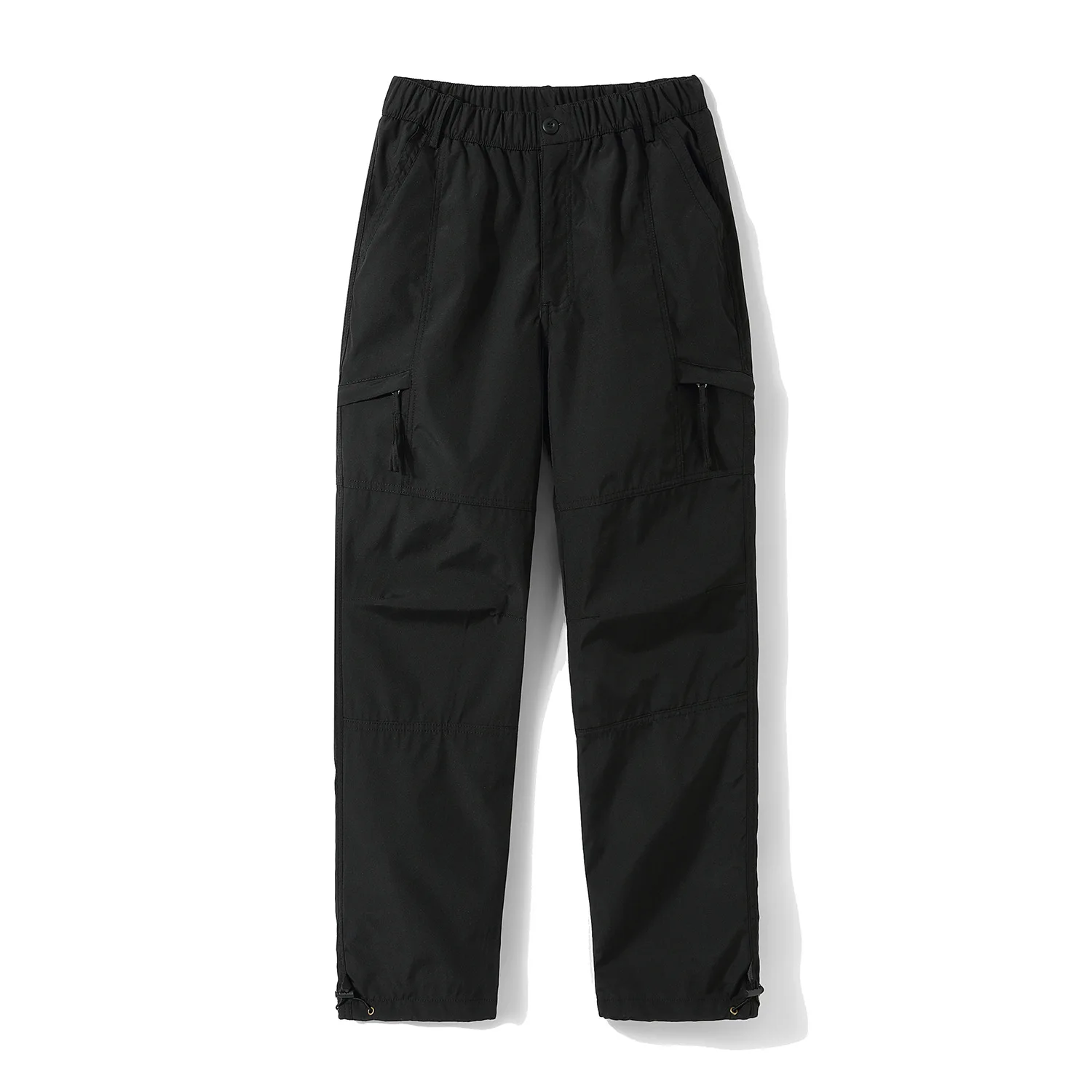 Pantaloni cargo da uomo pantaloni lunghi solidi casual tasche larghe regolari cerniera giuntura pantaloni dritti in vita elastica autunno inverno