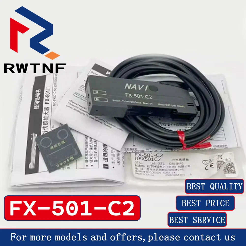 Nuevo sensor amplificador de fibra FX-501-C2 genuino, stock de almacén 100% original