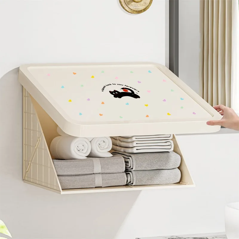 Bathroom Wall Shelves Mounted Shelf No Drill Waterproof Foldable Space Saving Storage Rack Shower Caddy Clothes Organizer
