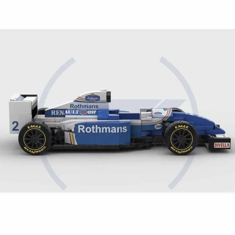 MOC-226332 F1 Racing Building Blocks 8 Checkered Car FW16 With Stickers 206 Pieces Children's Birthday Gift Christmas Toys Gift