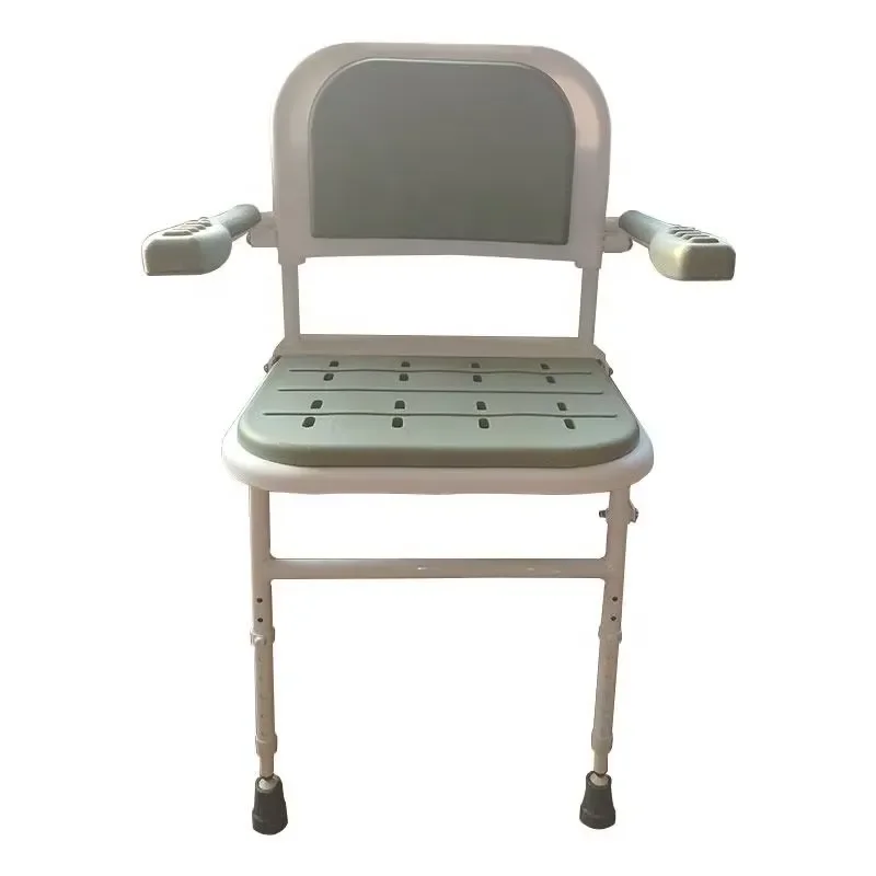 Aluminum Shower Chair for Elderly Disabled Safety Bath Seat Non Slip Bathroom Stool Lightweight Foldable Aid for Seniors Home