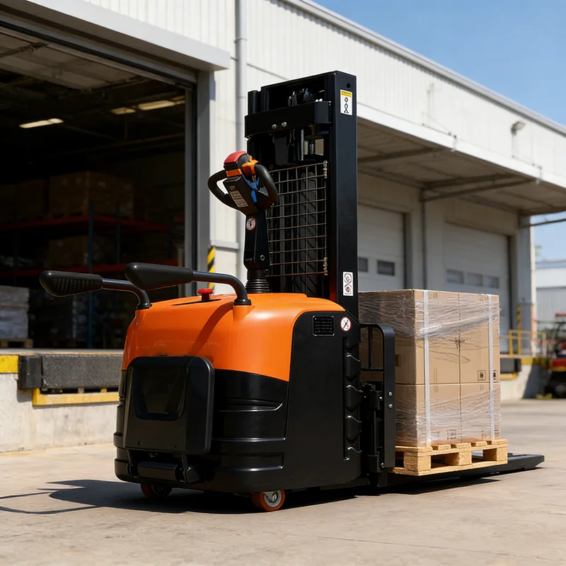 

Промышленный электрический штабелер с противовесом, грузоподъемность 2000 кг, для склада