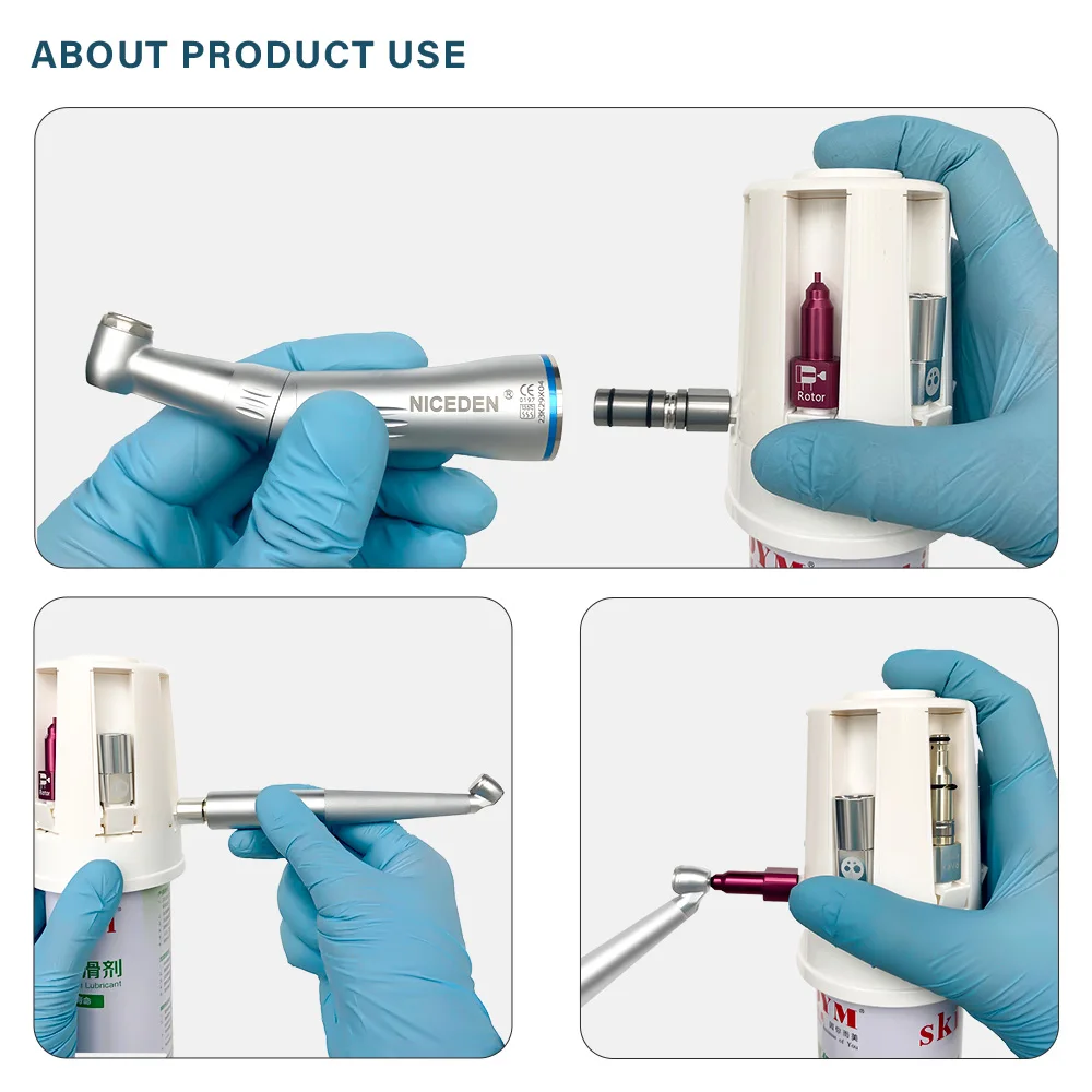 Dental Portable Handpiece Oiler 5 Nozzles To Fit Standard Spray Cleaner Lubricant Spray Connector Dentistry Tool