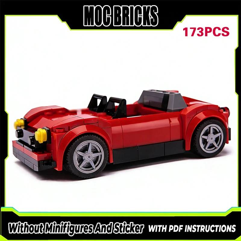 

Speed Racing Car Model MOC Building Bricks Convertible Sports Car Modular Technology Gifts Holiday Assemble Children Toys Suit