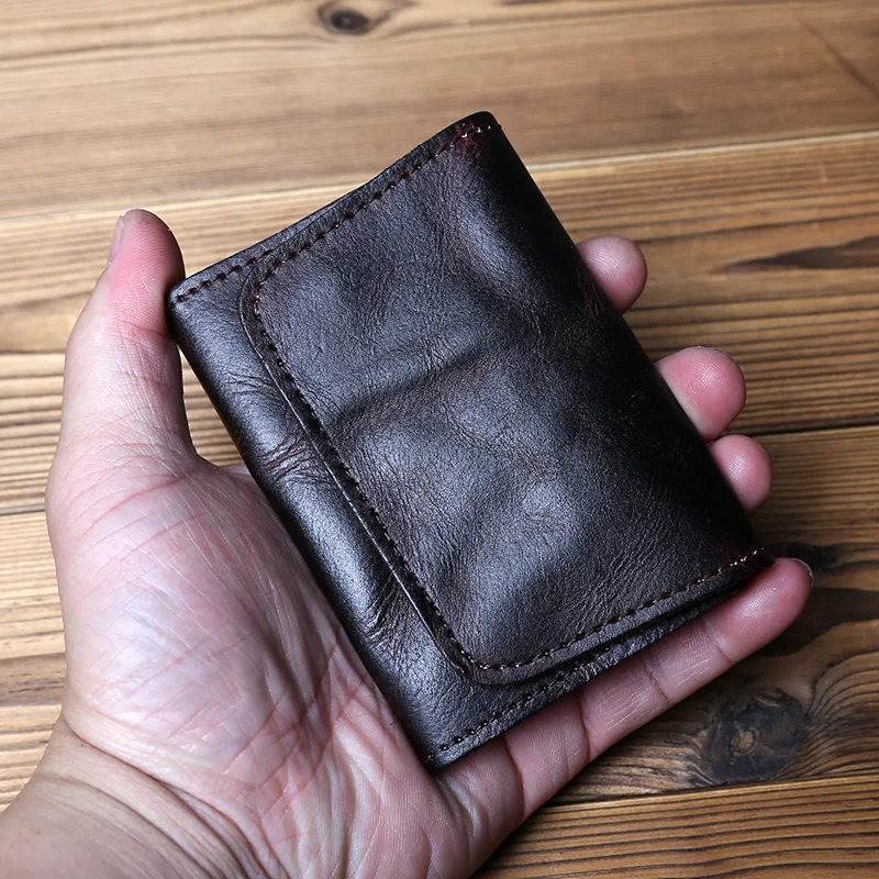 Nzpj Retro Leder Herren Karten paket natürliche Rindsleder Wechsel paket Schlüssel tasche Damen Bankkarte Pack Führerschein paket – Detail 10